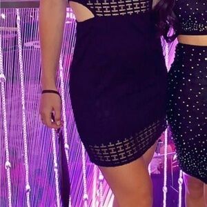Chic Black Cutout Dress